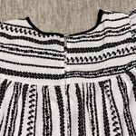 3X black and white flowy top ruffle short sleeves keyhole neck Photo 4