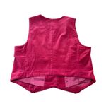 Gap Vintage  Velvet Vest Womens L Red Maroon Button Down Sleeveless Top Photo 1