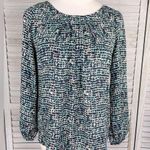 PaperMoon  (Stitch Fix) Printed 3/4 Sleeve Blouse Strappy Back Black/Multi-PXS Photo 0