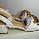 MOTF Tweed Chain Slingback Sandals white casual classic stylish fashion work Size undefined Photo 6