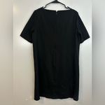 Lafayette 148 Black Cyra Lace Panel Square Neck Short Sleeve Shift Dress Medium Photo 10