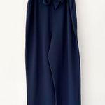 Eliza J  Sleeveless Pleated Crepe Jumpsuit in Navy Blue | 8 Photo 10