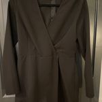 Missguided Black Long Sleeve Romper Photo 0