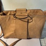 Universal Threads Universal Thread Hand Bag Tote Brown Faux Leather Medium Sized Photo 0