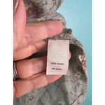 J.Jill  Ruffle Front Floral Blouse LP Petite | 100% Ramie Green Sleeveless Button Photo 2