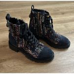 Kurt Geiger  LONDON Women's Kensington Tweed Lace Up Combat Boots Sz 38/8 new no Photo 3
