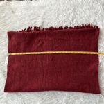 Anthropologie  Women’s warm wine red scarf with fringes One size Photo 8