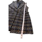 Bagatelle Collection Black Gold White Blue Tweed Collared Sleeveless Vest Dress Size L Photo 3