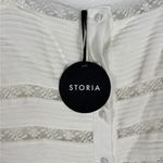 Storia  NWT White‎ Lace Buttons Mini Babydoll Dress Women's Small Photo 4