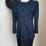 All that jazz Vintage 80s Paisley Puff Sleeve Button Pencil Skirt, 11/12 Photo 0