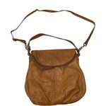 Margot Adelle Versatile Hobo Purse Brandy Brown Leather Crossbody Shoulder Bag Photo 0