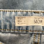 Topshop High Rise Mom Jeans Blue Light Wash Fading Whiskering Above Ankle Length Photo 5