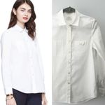Kate Spade  White Poplin Button Down Shirt Bow Blouse Womens 4 S Preppy Career Photo 1