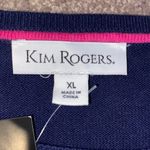 kim rogers  Navy Valentines Heart Sweater SIZE XL Photo 3