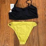 ANDIE  Bikini Set Maui Top Cheeky Bikini Bottom black yellow size L NWT Photo 4