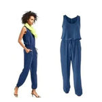 CAbi  303 French Navy Blue Sleeveless Jumpsuit Size Medium Photo 1