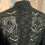 Pink republic  Black Crochet Knit Cardigan 3/4 Length Sleeves Hippie Boho Size XS Photo 1