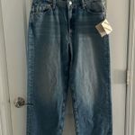 MOTHER The Dodger Skimp High Waist Cuffed Hem Wide Leg Jeans Size 28 Photo 2