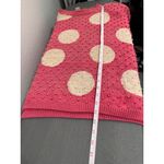 Joyce Pink Large Polka Dots Beaded Texture Kawaii Style Crew Neck Sweater Large Photo 7