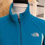The North Face Fleece Full Zip Sweatshirt Blue Zipped Pockets Size Medium Photo 1