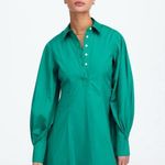 Madewell  green poplin Shirtdress 10 NWT Photo 0
