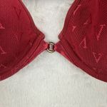 Victoria's Secret  34D Bra Burgundy Triangle‎ Pattern Unlined Wireless Photo 2