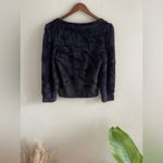 Free People MOONBEAM FUZZY PULLOVER - BLACK Size M NWT Photo 3