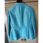 Kasper Teal Turquoise Collarless Dressy Blazer Size 8 Spring Career Jacket Blue Photo 5