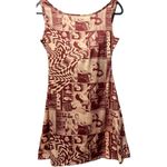Miaou Ginger Babydoll Mini Dress Wanted Red Cowl Neckline Newspaper Print Small Photo 4