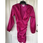 Lovers + Friends  Lorenza Mini Dress Fuchsia Pink Long Sleeve V-Neck Size Xs Photo 1
