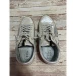 Shu Shop Paula Sneakers Women's Size 6.5 Ice Silver Rhinestone Bling Lace Up Photo 3