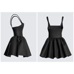 Finesse Black Corset Belle Structured Full Skirt Mini Dress Plus Size 1X Photo 2