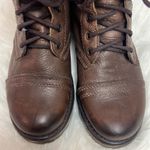 Steve Madden Brown Leather Fame Military Style Boots Fisherman Core B19B Photo 8