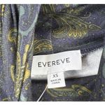 Evereve  Green Paisley Spandex Cowl Neck Top - Size - XS Photo 3