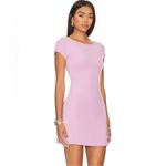 Free People  Beach Rosalia Low Back Mini Dress in Pink Chalk Size Large Photo 3