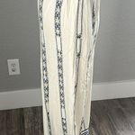 Hummingbird  Blue Print Wide Leg Palazzo Pants MEDIUM Elastic Multi Color NWT #65 Photo 1