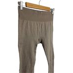 Athleta Shimmer Stripe Seamless Tight Legging Taupe Metallic Silver 242843 SZ M Photo 2