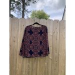 Daniel Cremieux Cremieux Boho Sheer Geometric floral Bell Sleeve Top Blouse Size‎  small blue Photo 5