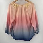 Ecru  Blouse Small Ombre Pastel Designer Luxury Business Casual Office Light Photo 1