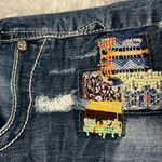 GRACE IN LA   Women's Jean Shorts with Colorful Patchwork Size 27 Photo 2