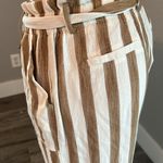 En Crême En Creme BUCKLE Womens WIDE LEG PANTS White/BROWN Boho RELAX MEDIUM NWT #81 Photo 7