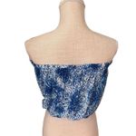 Ramy Brook  MYKONOS LEOPARD/BLUE COMBO Printed Yanni Top NWT L Photo 3