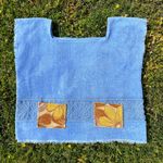 Vintage 70s Grecian Blue Towel Top Photo 1