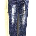 Almost Famous - Acid wash distressed denim jeans by size 2 Photo 0