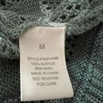 Ultra Flirt NWT Macy’s  Green Open Knit Hooded Pullover | Medium Photo 4