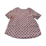 Falls Creek Falls Creek Womans Small Puff Sleeve Geometric Light Weight Short Sleeve Top Photo 3