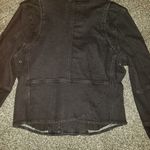 American Eagle Black Denim Moto Jean's Jacket M Photo 5
