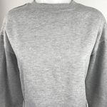 Amazhiyu Gray Round Neck Long Sleeve Frayed Hem Cropped Pullover Cozy Sweater XL Photo 2