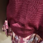 LC Lauren Conrad *5/$25 Sale* LC Conrad maroon sweater with floral trim sz XL Photo 1
