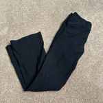 Alice + Olivia  Black Leather Trim Pants Size 4 Photo 1